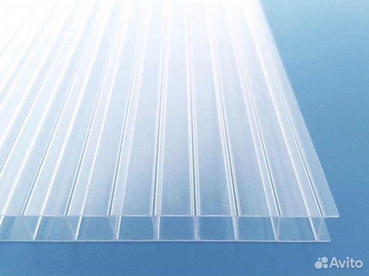 Поликарбонат сотовый 8 мм Прозрачный Goodplast