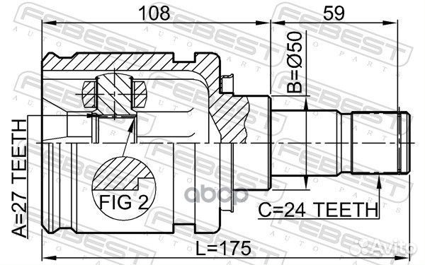 ШРУС внутренний перед лев 0111ACV30LH Febest