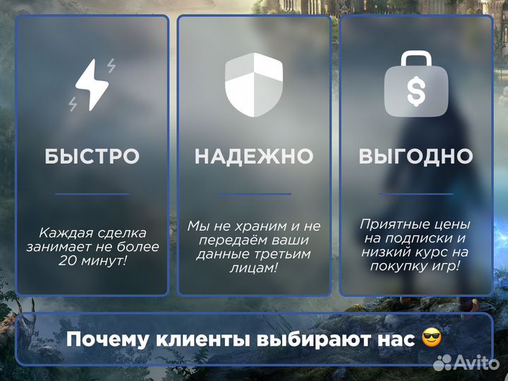 Продажа подписок PS Plus Xbox Pass, Аренда игр PS5