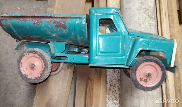 Самосвал газ-52 лтз жестяная машина игрушка СССР