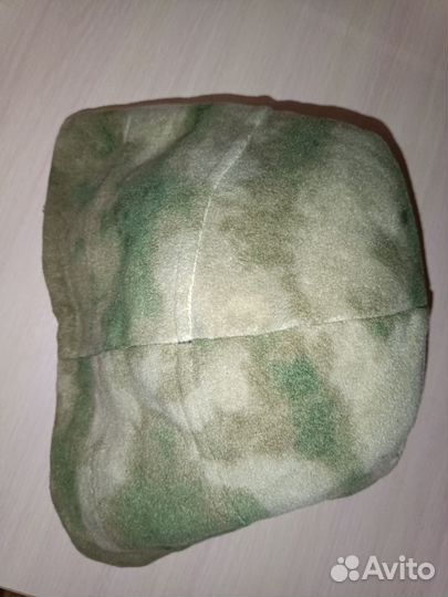 Шапка флис с натуральным мехом р. 59