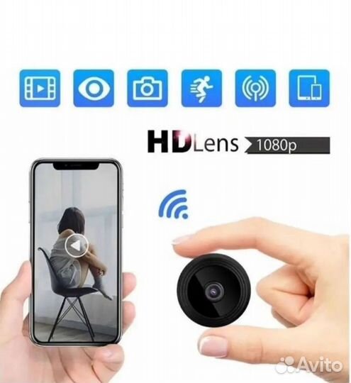 Камера видеонаблюдения wifi мини