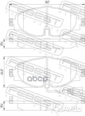 Колодки дисковые передние Audi A3 12, VW Golf