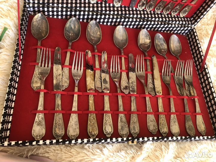 Итальянский набор столовых приборов/мельхиор