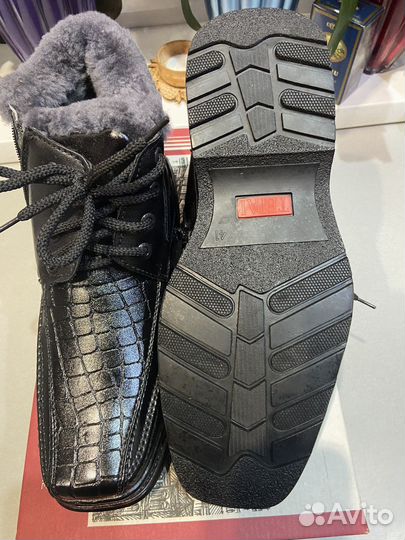 Натуральные зимние кожанные ботинки Marko