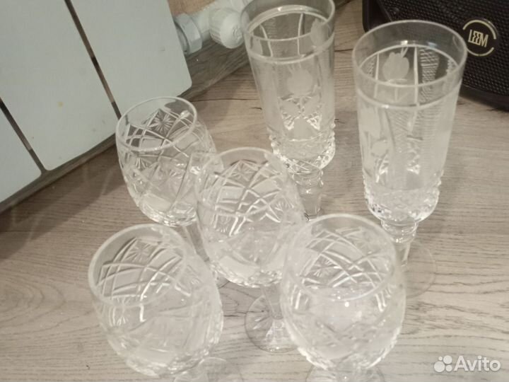 Ваза стекло,бокалы и м.д