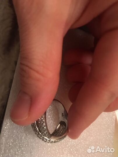 Кольцо серебро 925 проба 18 размер