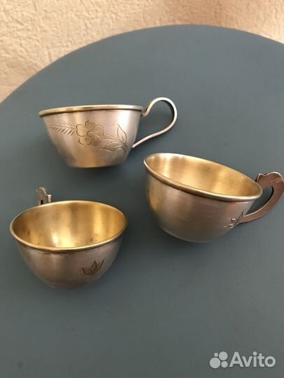 Кофейные мельхиоровые чашечки Юммет