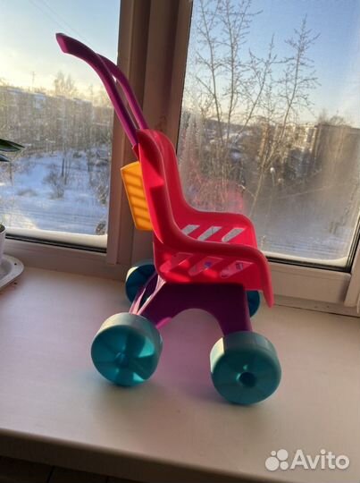 Коляска кукольная игрушечная