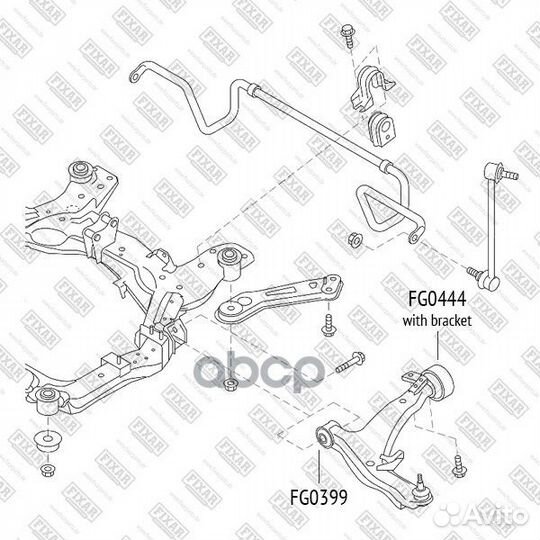 С/блок fixar nissan Teana/Murano пер.рычага зад
