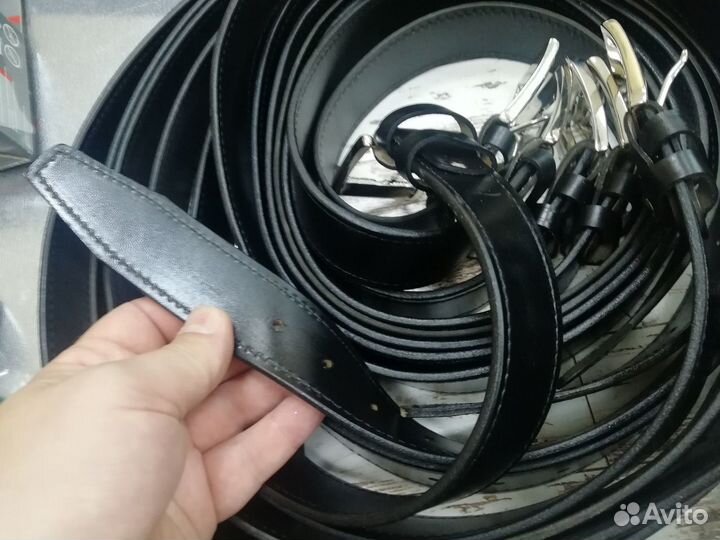 Ремень кожа 40 мм черный