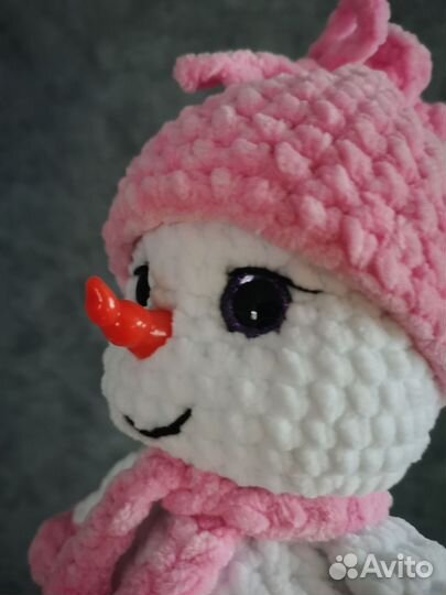 Вязаная игрушка, Снеговичок, ручная работа