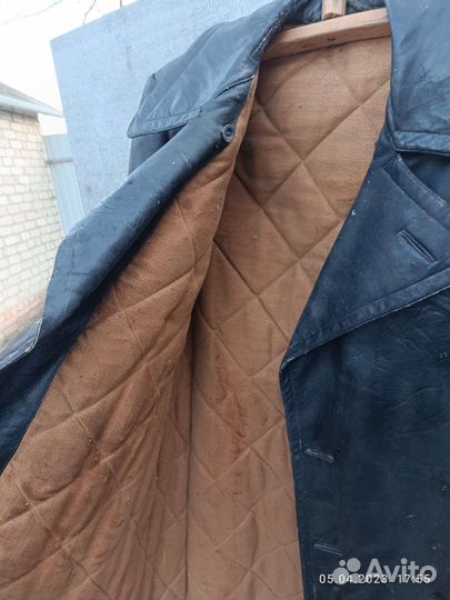 Кожаное пальто 50 годов СССР