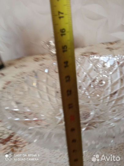 Ваза для фруктов хрусталь, диаметр 24см.высота 8см