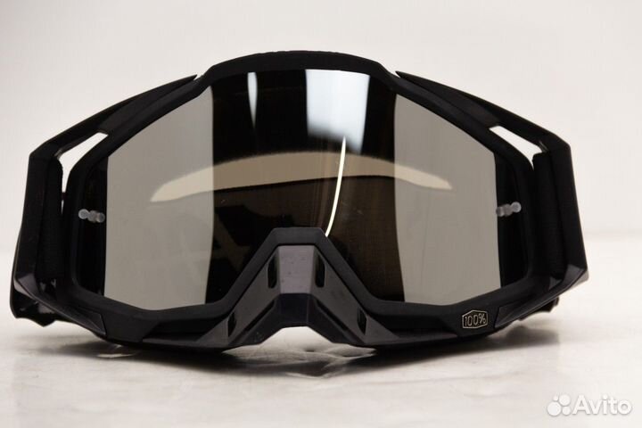 Очки кроссовые 100 racecraft stealth black clear l