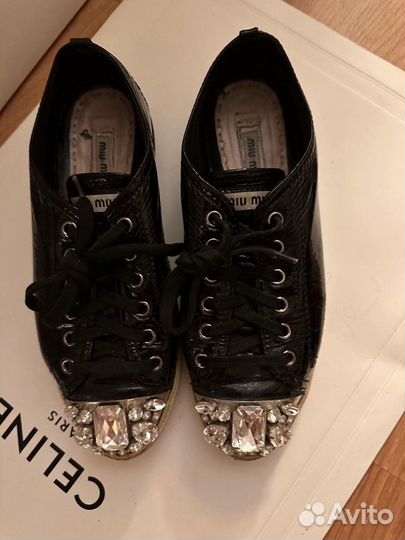 Miu miu кроссовки в кристаллами оригинал
