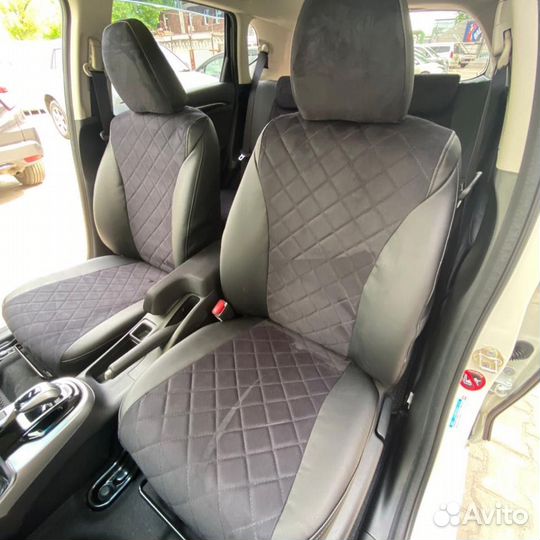 Авточехлы из экокожи honda fit GK