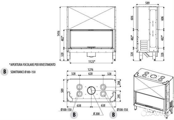 Каминная топка MCZ Plasma В115