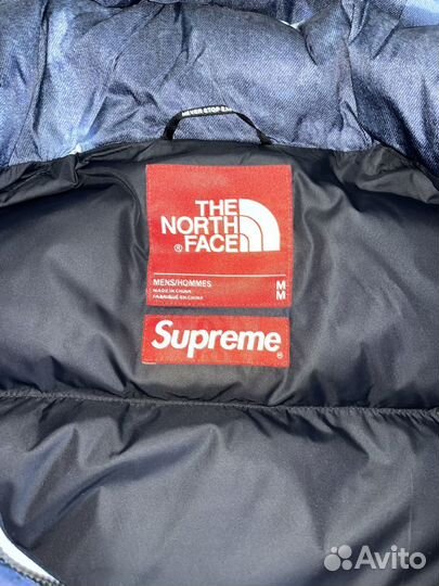 Пуховик The North Face x Supreme Denim Blue 700