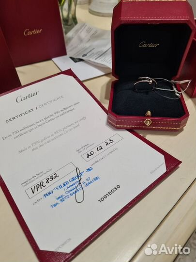 Cartier кольцо гвоздь белое золото