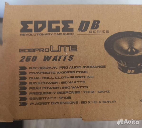 Новая эстрада edge edbpro6lite, 16 см 2 шт