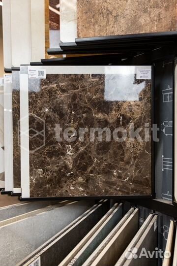 Керамическая плитка Eurotile Ceramica Kamila 821 Dark напольная 49,5x49,5