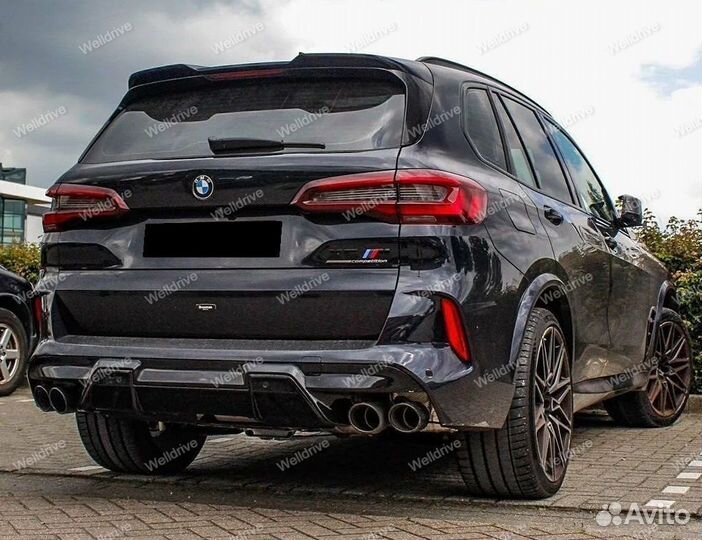 Спойлер BMW X5 G05 в стиле X5M F95 черный глянец