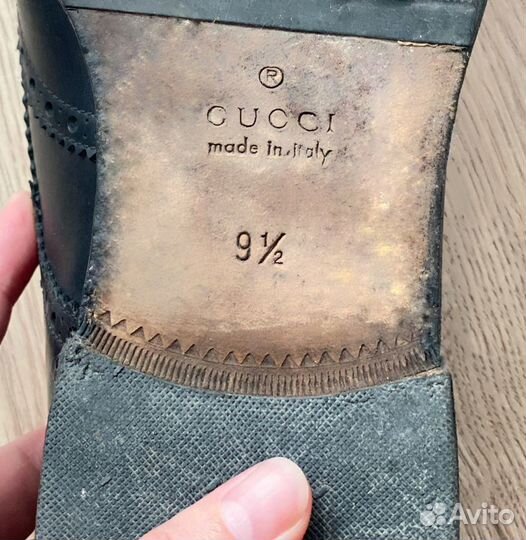 Классические мужские туфли gucci оригинал 43-43,5