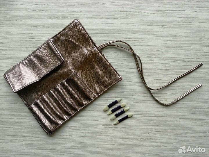 Чехол для кистей для макияжа Mac коричневый