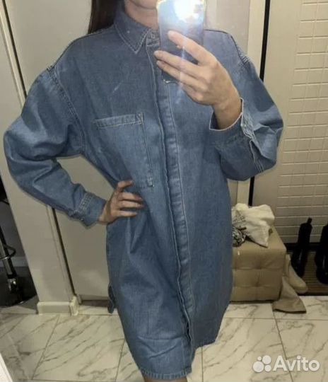 Джинсовое платье hm