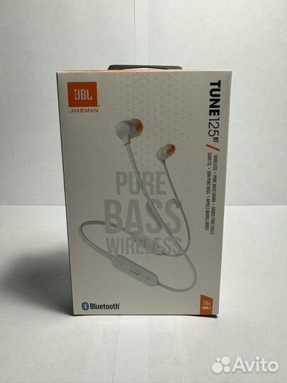 Беспроводные наушники jbl tune 125 bt white