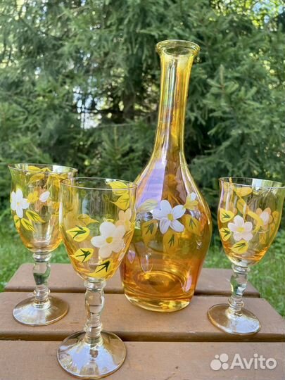 Графин/ваза и фужеры стекло СССР