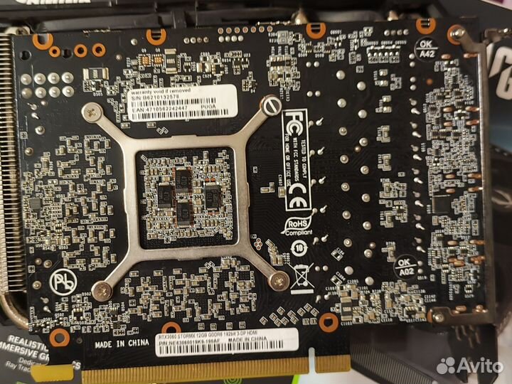Видеокарта Palit RTX 3060 Storm X 12Gb
