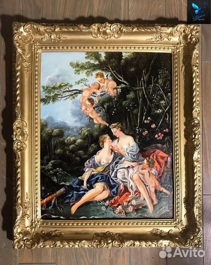 Франсуа Буше Юпитер и Каллисто Масло Холст Рама