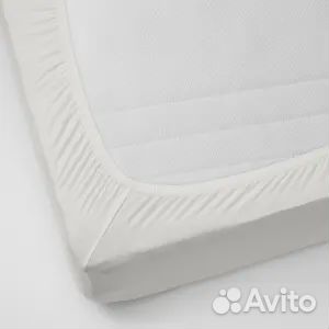 Простыня на резинке IKEA Strandloka 180x200 см, бе