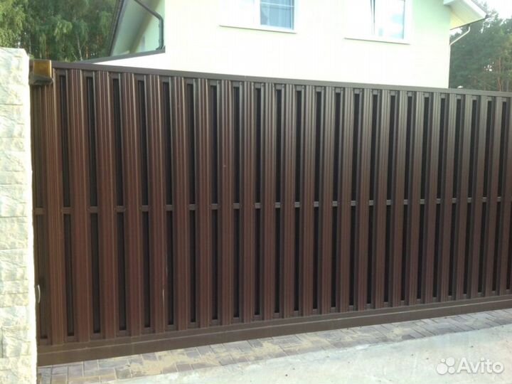 Откатные ворота с разными вариантами управления