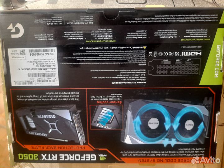 Видеокарта Gigabyte GeForce rtx 3050 windforce