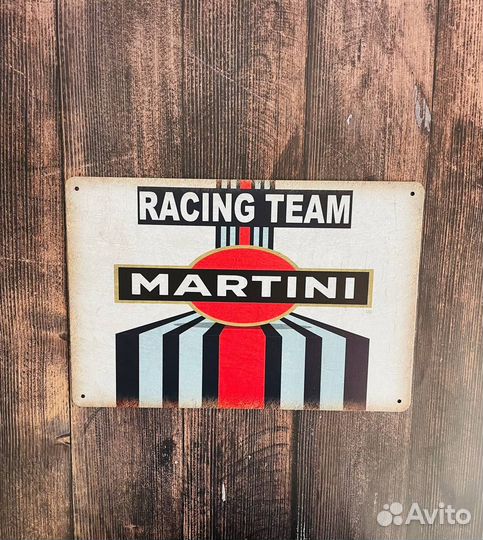 Декор на стену табличка Martini Racing team