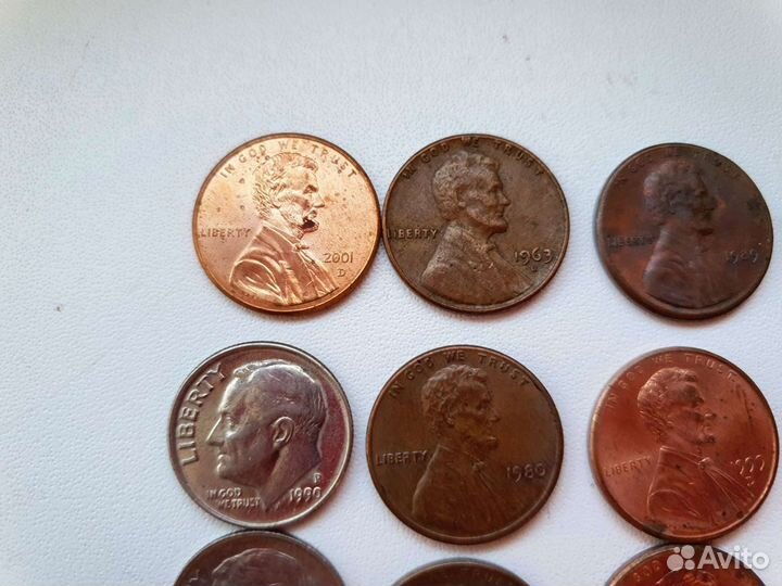 Коллекция монет 1 цент США