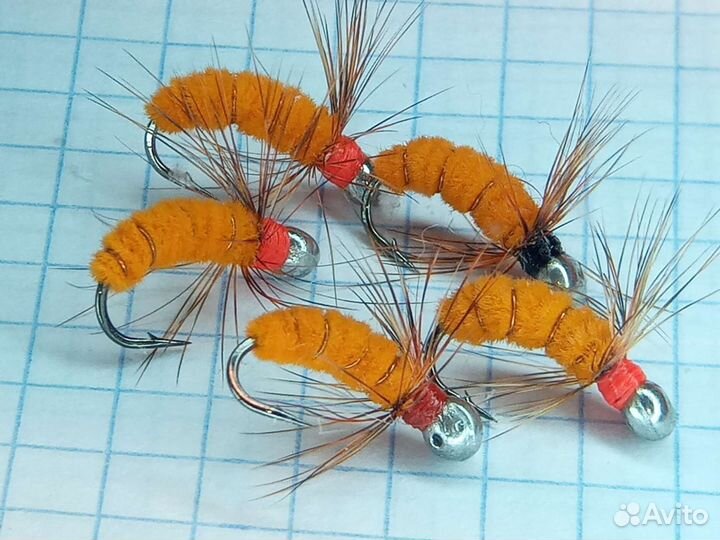 Мушка для ловли Хариуса и Ленка-оранжевая