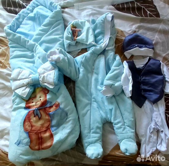 Конверт на выписку для мальчика весна, осень