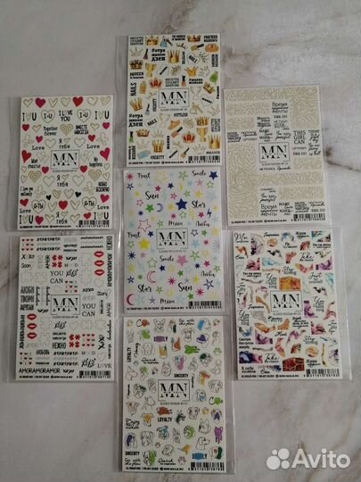 Наклейки для ногтей с фольгой