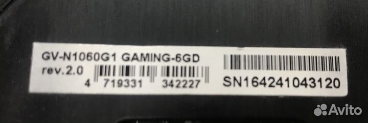 Видеокарта GV-N1060G1 gaming-6GD