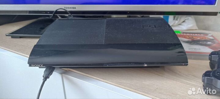Игровая приставка ps3 super slim прошитая