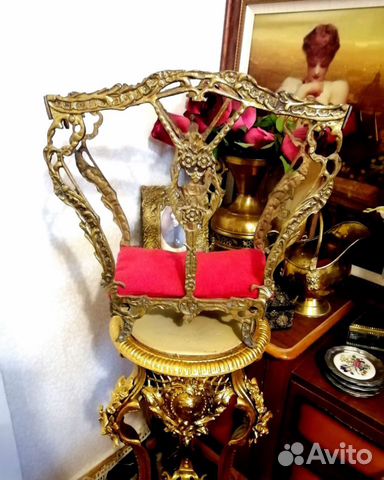 Газетница бронза антиквариат