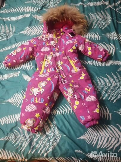Зимний комбинезон для девочки 86