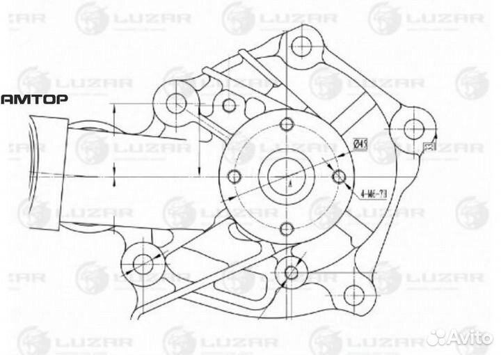 Luzar LWP1120 Насос водяной для а/м Mitsubishi Out