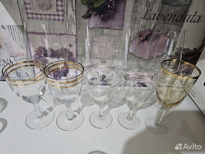 Бокалы, фужеры, стаканы, рюмки