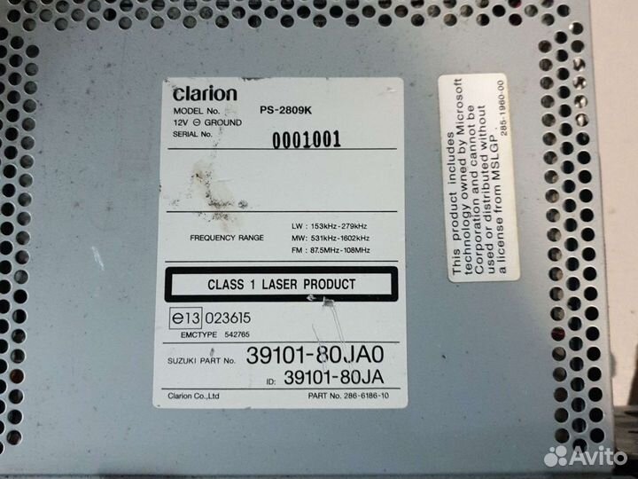 Магнитола штатная сузуки sx4