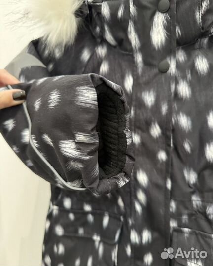 Куртка для девочки 128 Molo Cathy Fur Black Fawn